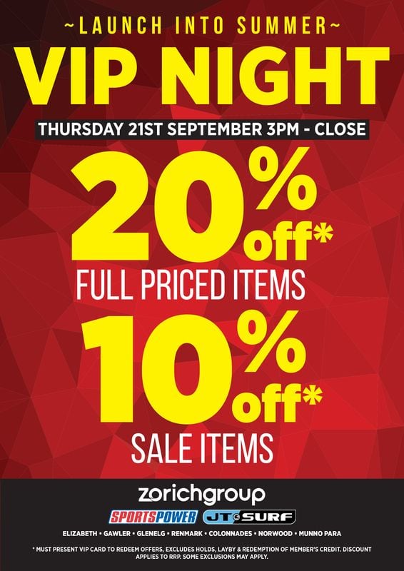 South Fans can save big at Sportspower's VIP Day! South Fans can save big at Sportspower's VIP Day!